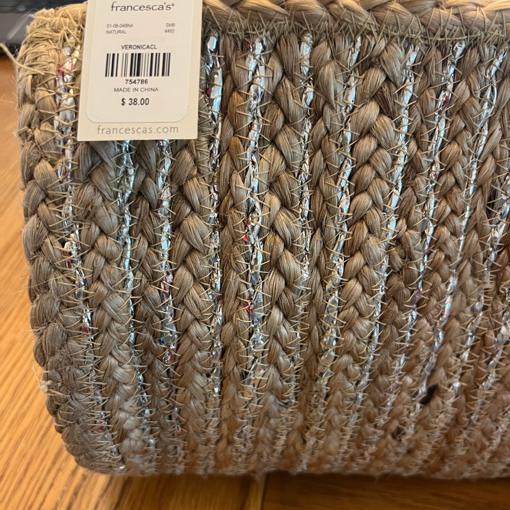 Francesca’s jute summer purse NWT